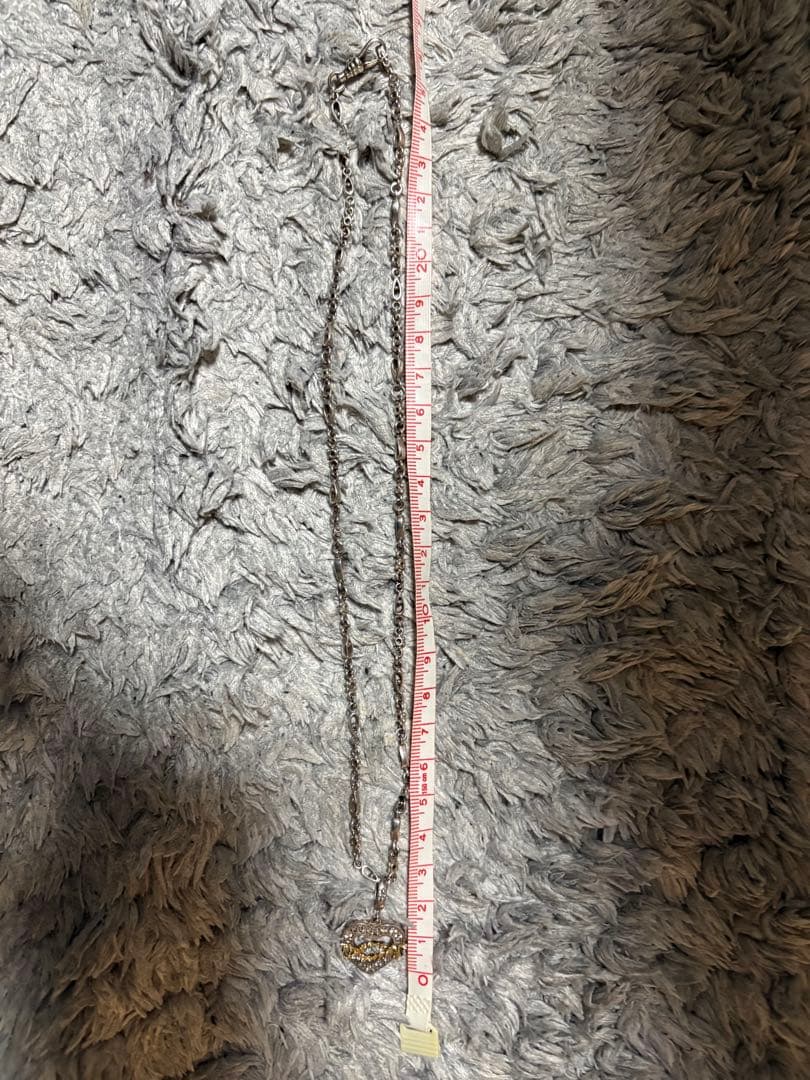 lose hate ハート型クリスタルネックレス