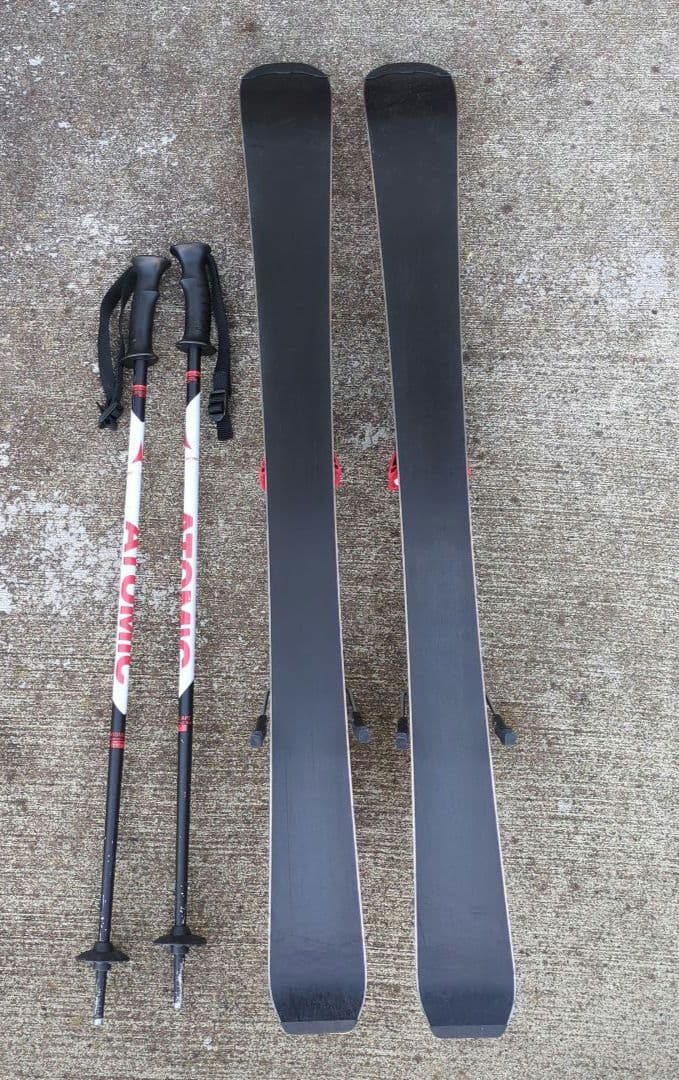 ATOMIC ジュニア スキー板100cm ポール75cm セット