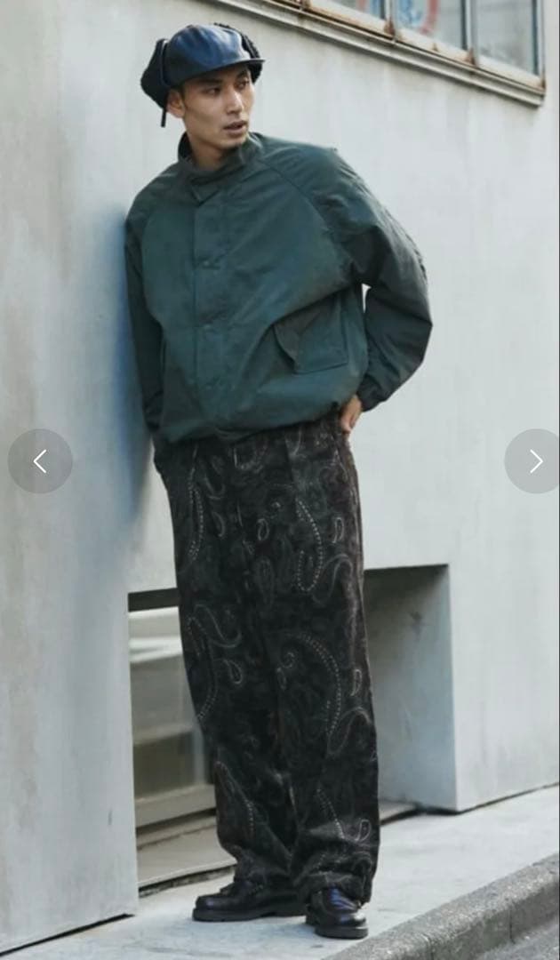 JOURNAL STANDARD コーデュロイペイズリー柄パンツ　ブラック