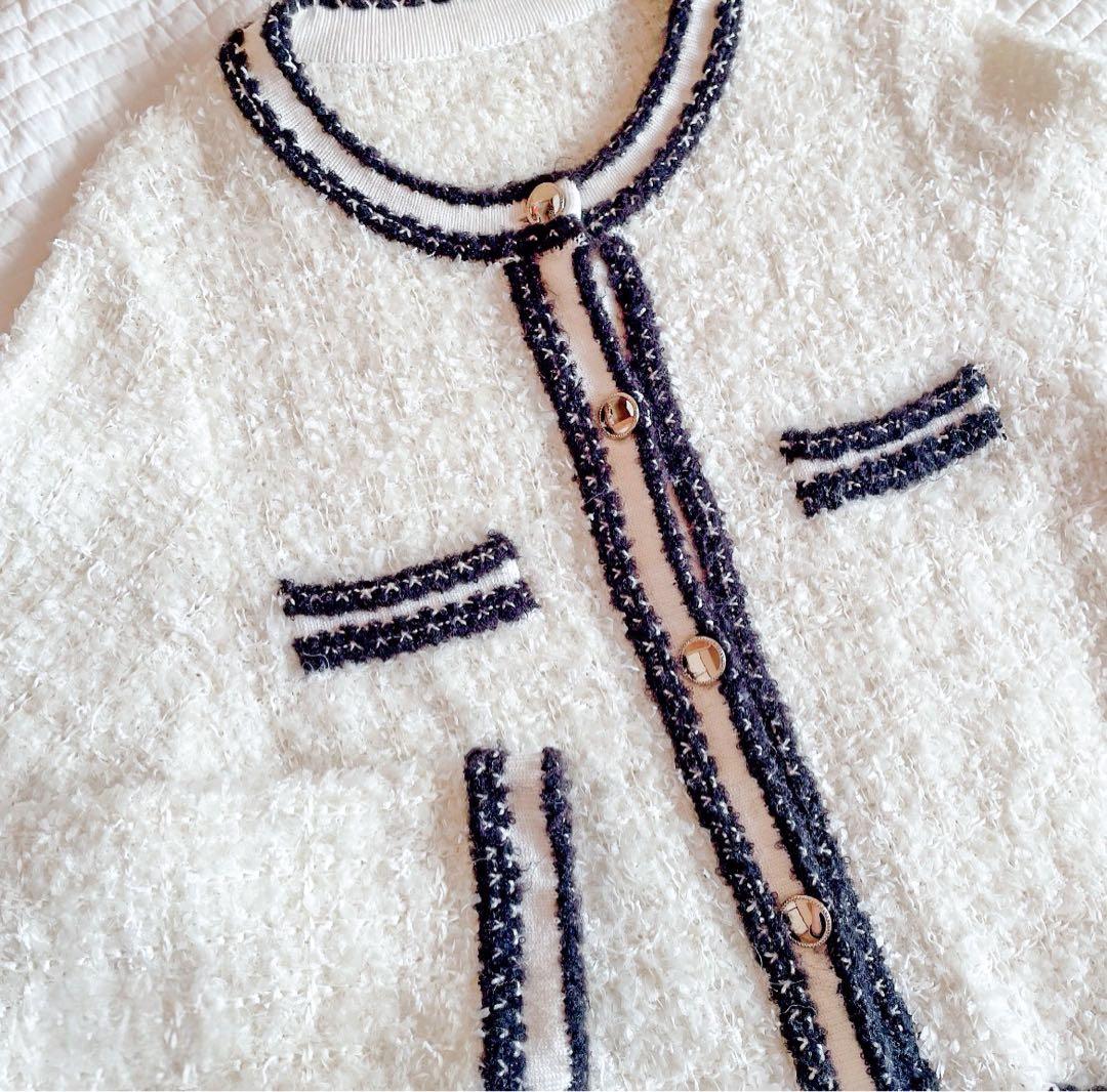 美品 アプワイザーリッシェ シャギーツイードニットジャケット サイズ2(M)