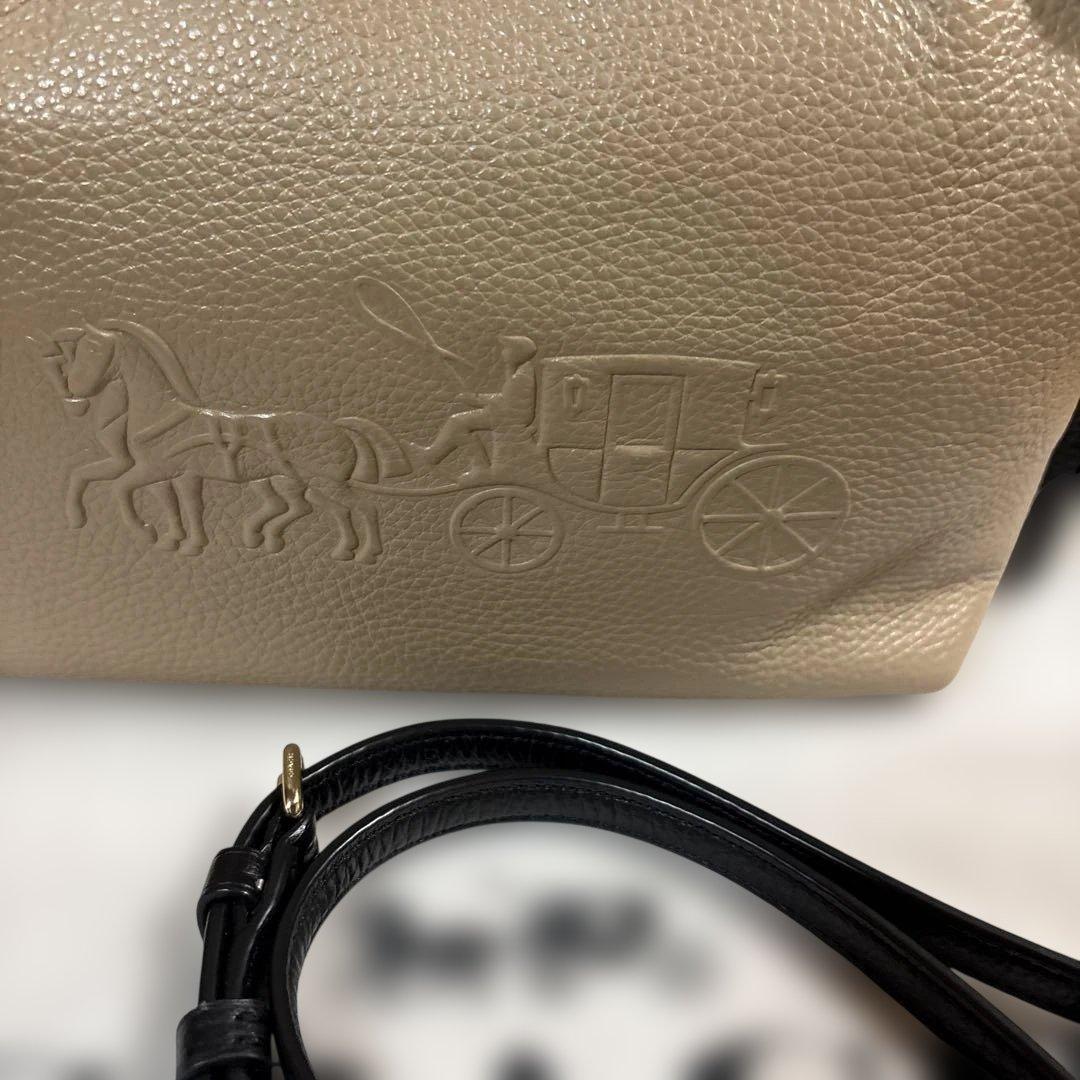 ✨明日までの最終お値下げ✨COACHベージュ レザー ショルダーバッグ 2way