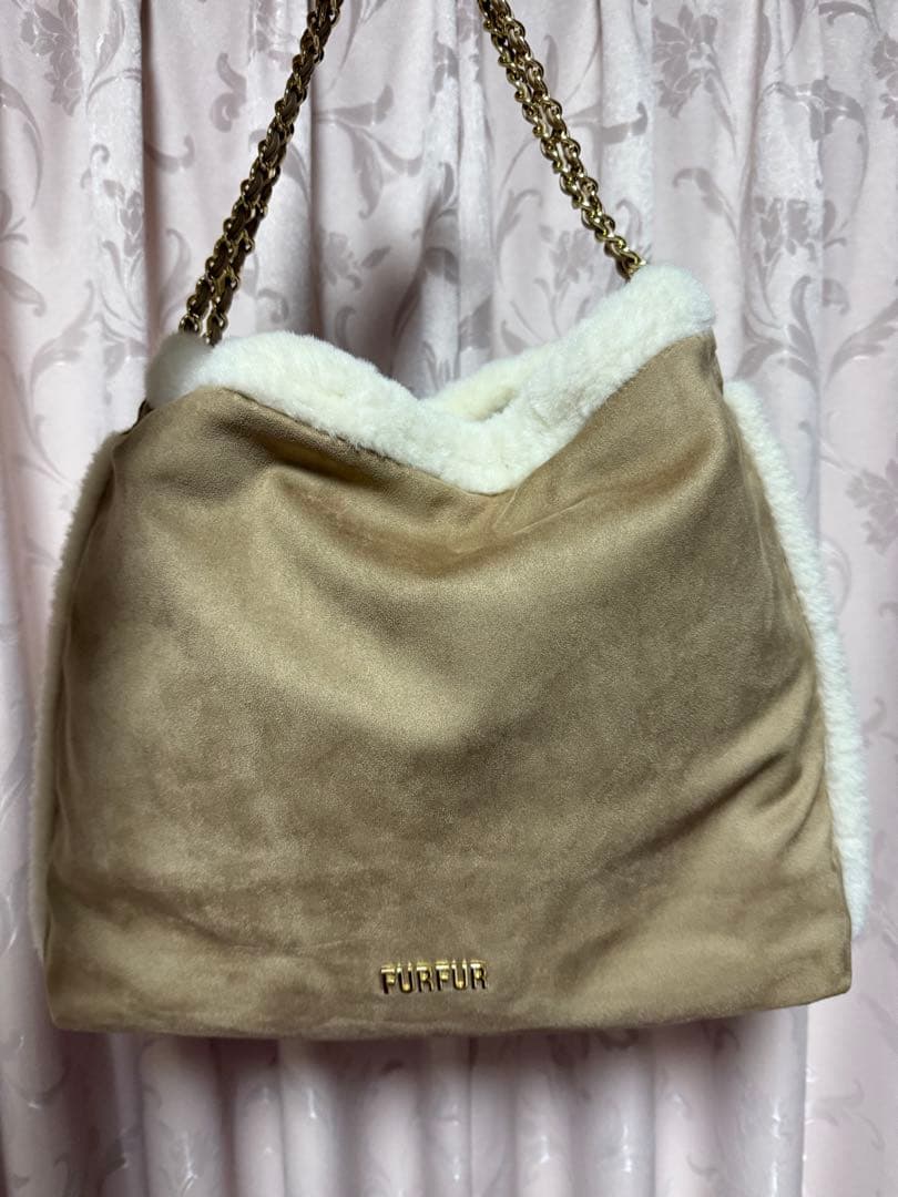 furfur マテリアル巾着バッグ