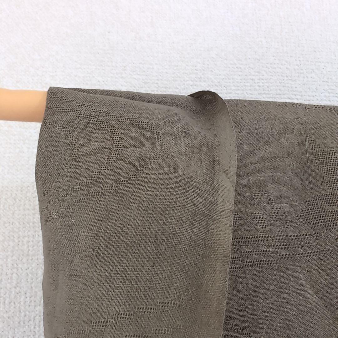 【三花】本麻　洗える長襦袢　カラー襦袢　カーキ　　利休鼠　リサイクル　su