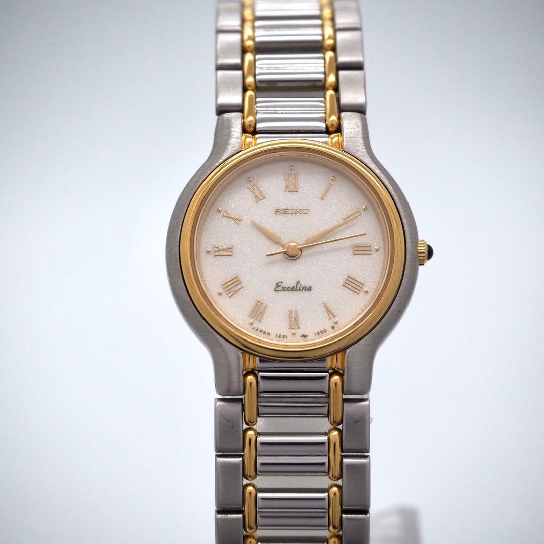 専用273 稼働 SEIKO 時計　エクセリーヌ レディース コンビ ゴールド