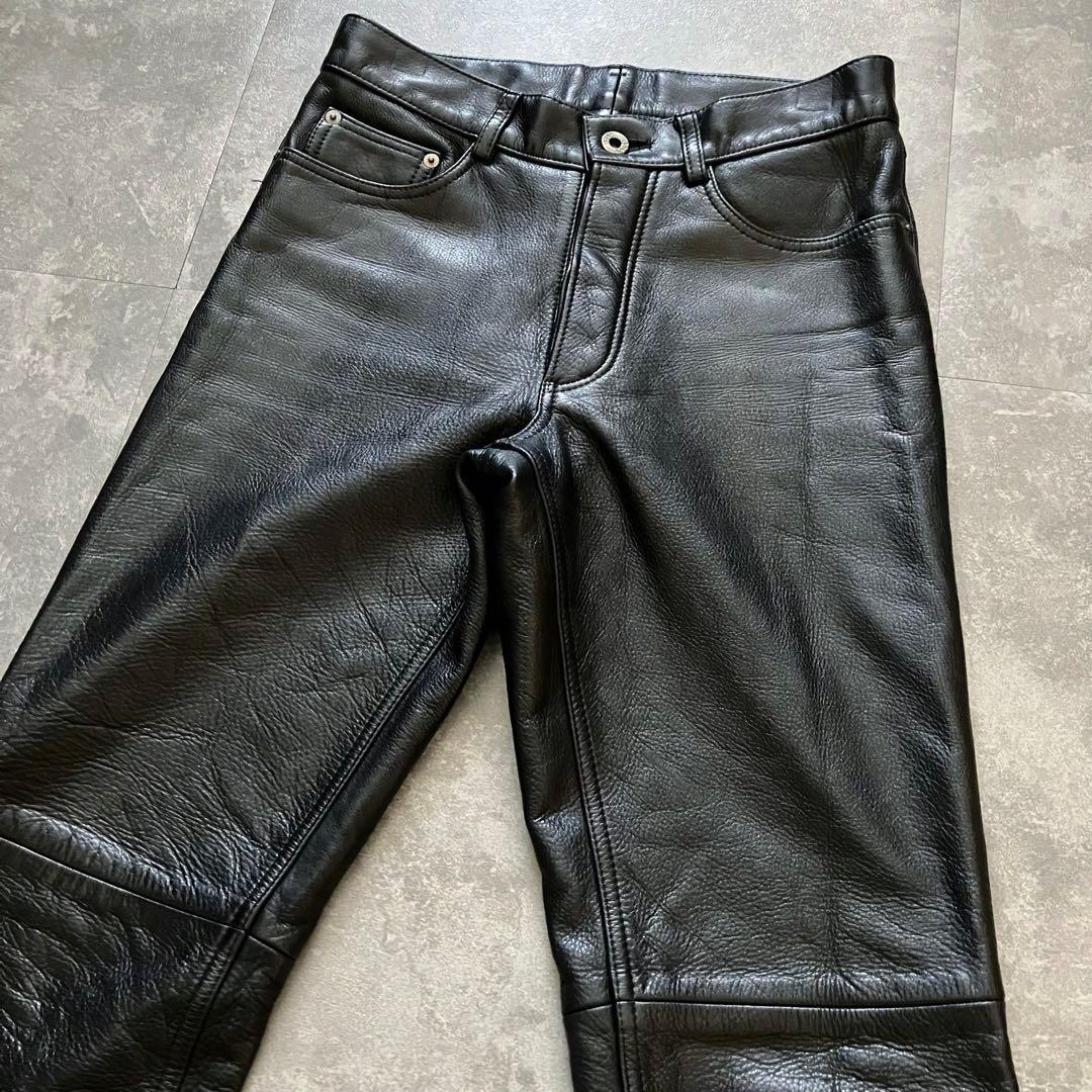 パンツ 90s 5351 leather semi-flared pants Y2K