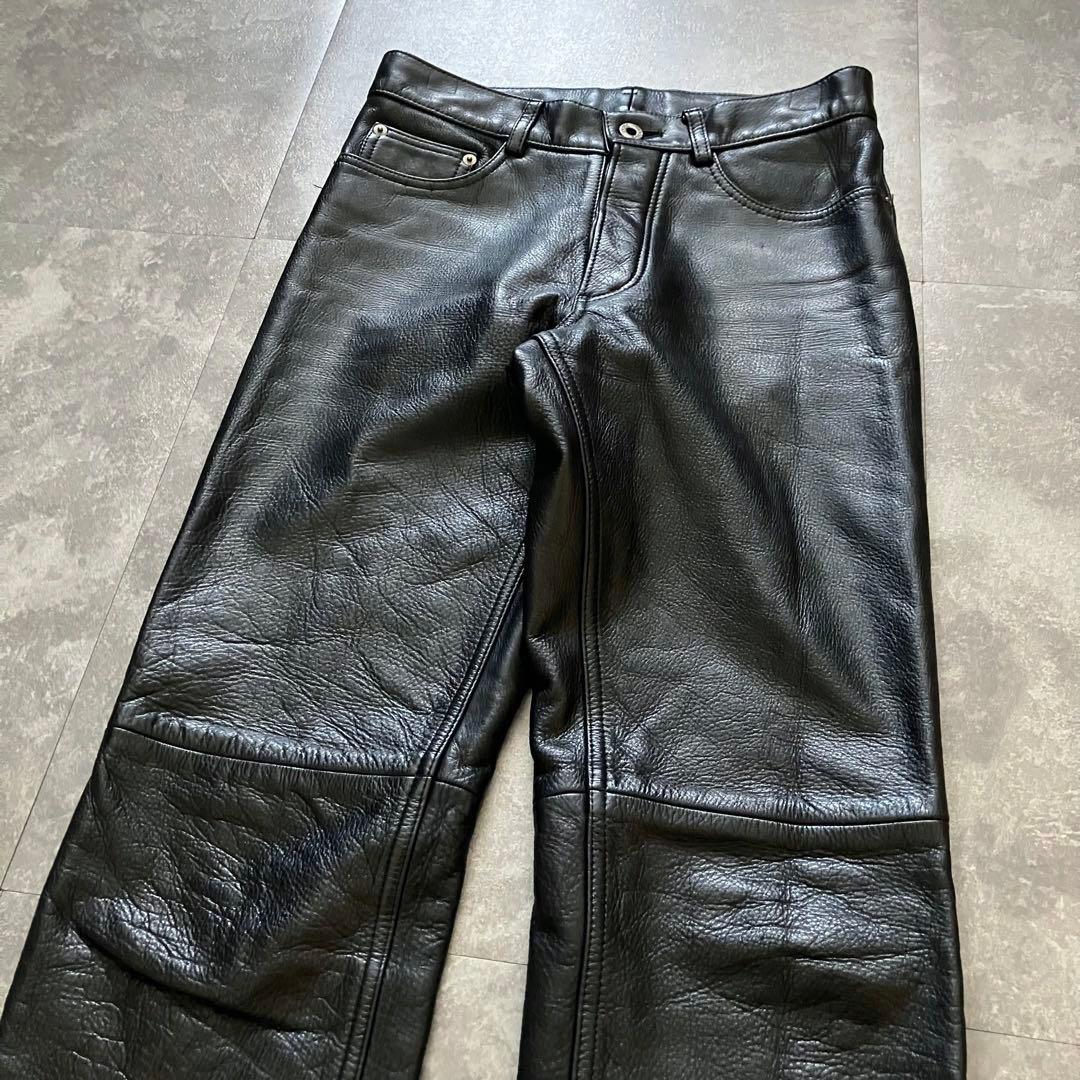パンツ 90s 5351 leather semi-flared pants Y2K