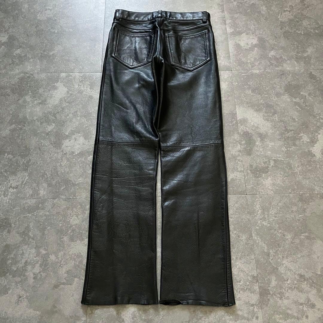 パンツ 90s 5351 leather semi-flared pants Y2K