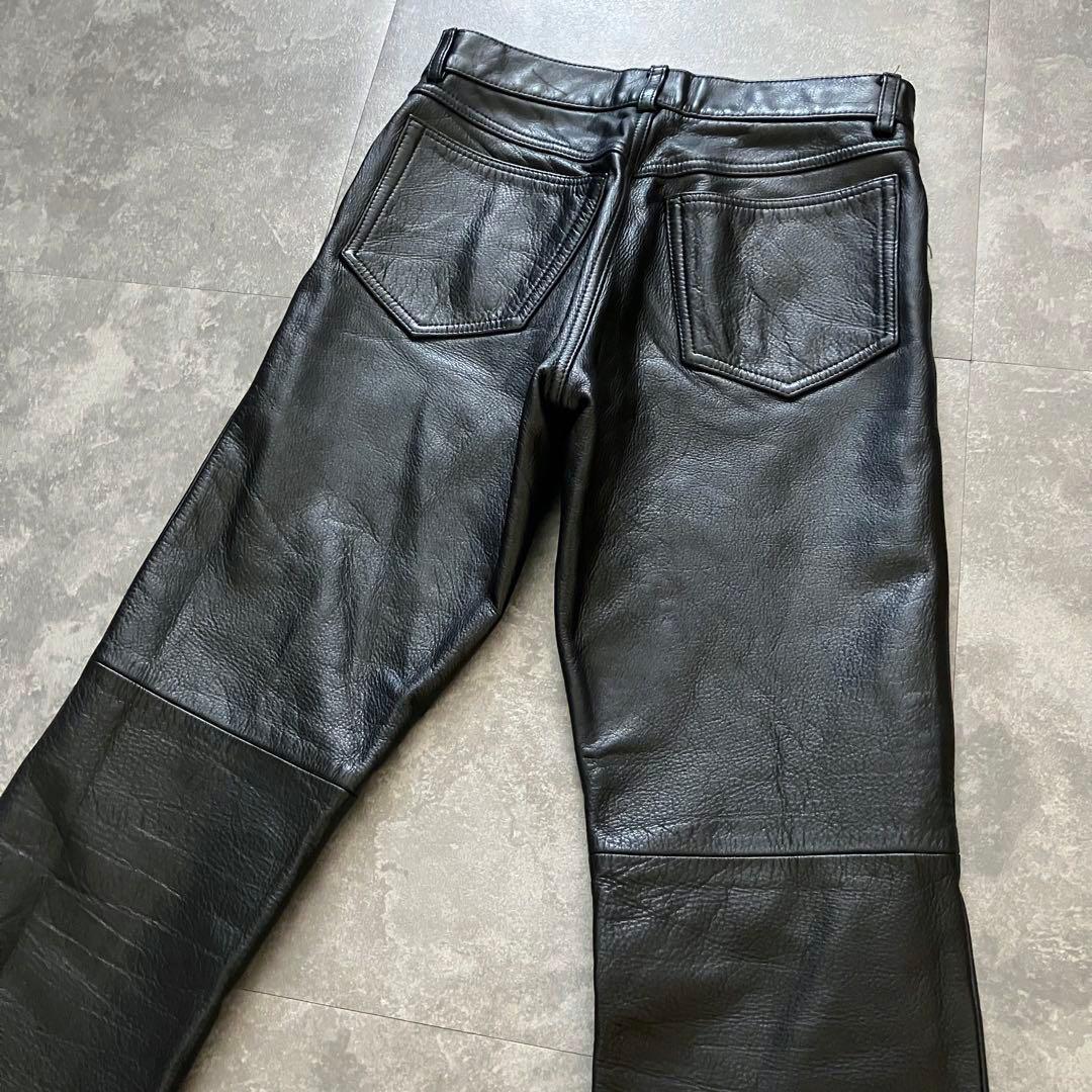 パンツ 90s 5351 leather semi-flared pants Y2K