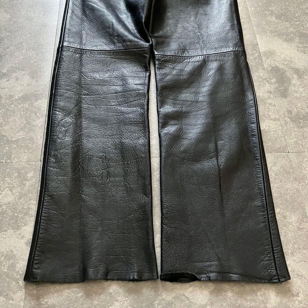 パンツ 90s 5351 leather semi-flared pants Y2K