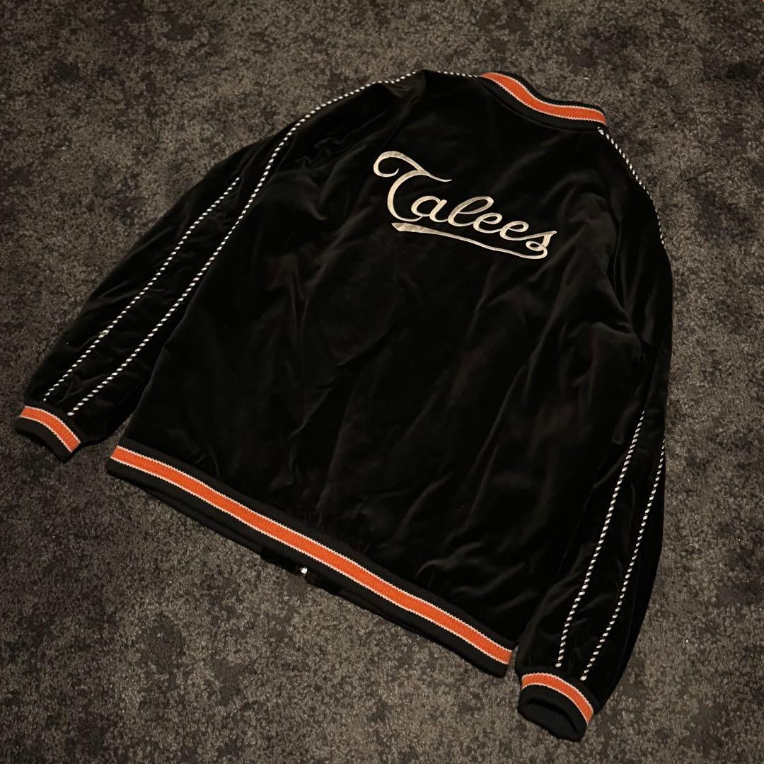 CALEE ベロア スタジャン 刺繍ロゴ 総柄裏地 XLサイズ