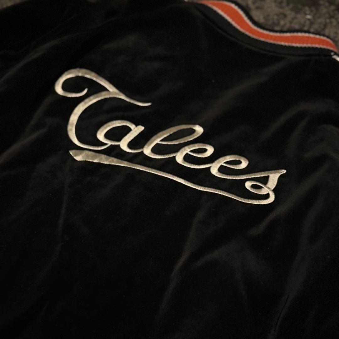 CALEE ベロア スタジャン 刺繍ロゴ 総柄裏地 XLサイズ