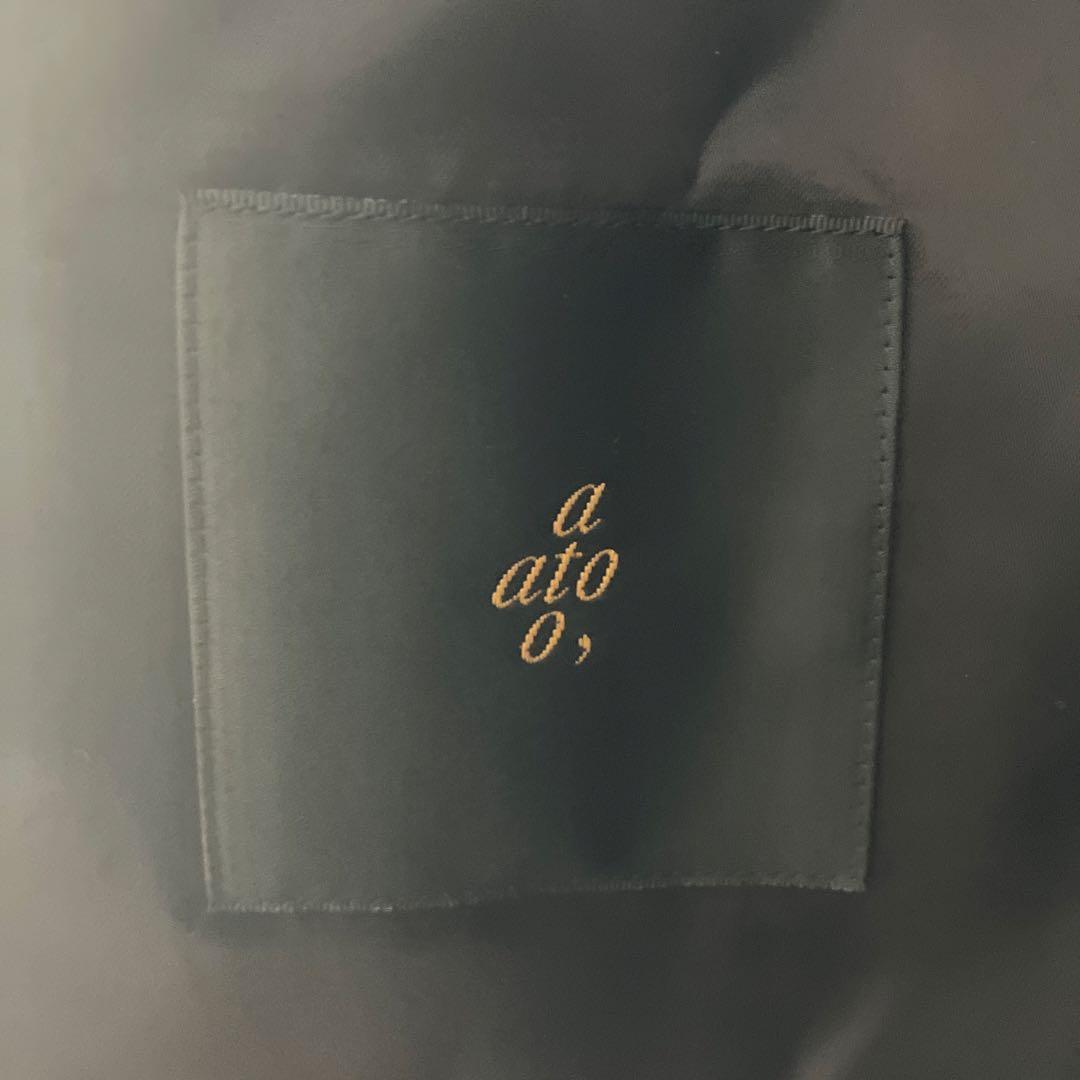 ato アトウ ブラック ストライプ テーラードジャケット