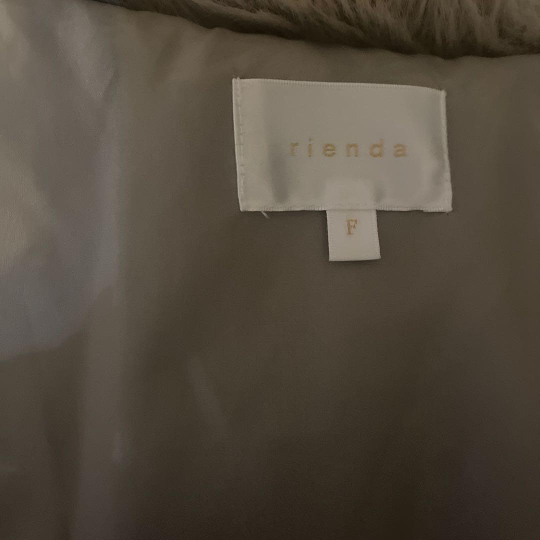 rienda ビッグフードフェイクファーコート　リエンダ