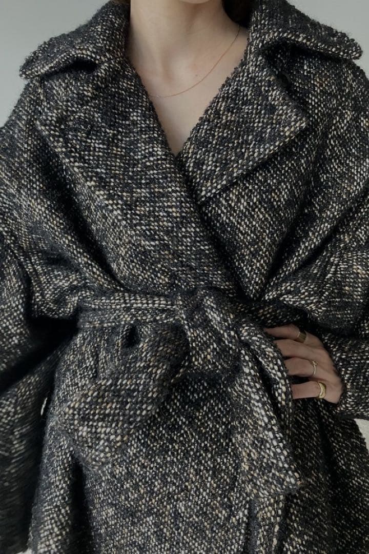 【CLANE】MIX LOOP TWEED BOX COAT 1