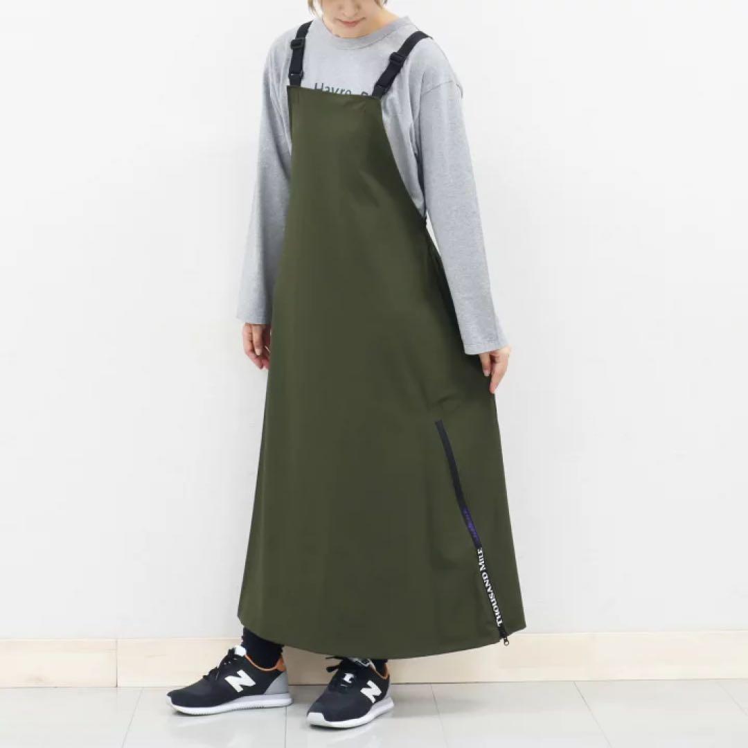 新品　THOUSAND MILE サウザンドマイル　サロペットスカート　オリーブ