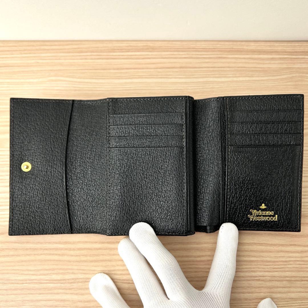 【美品✨️】Vivienne Westwood 三つ折り財布 がま口 オーブ 黒