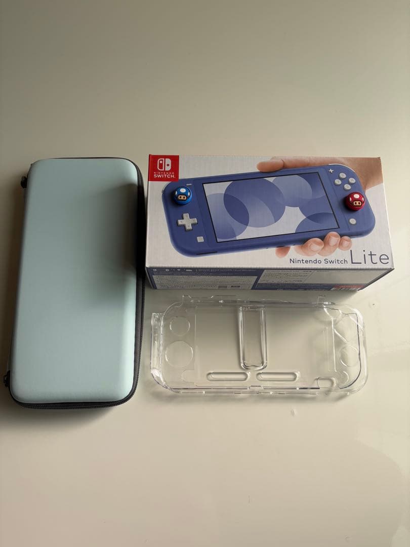 [美品]Nintendo Switch Lite 青 ケース付き