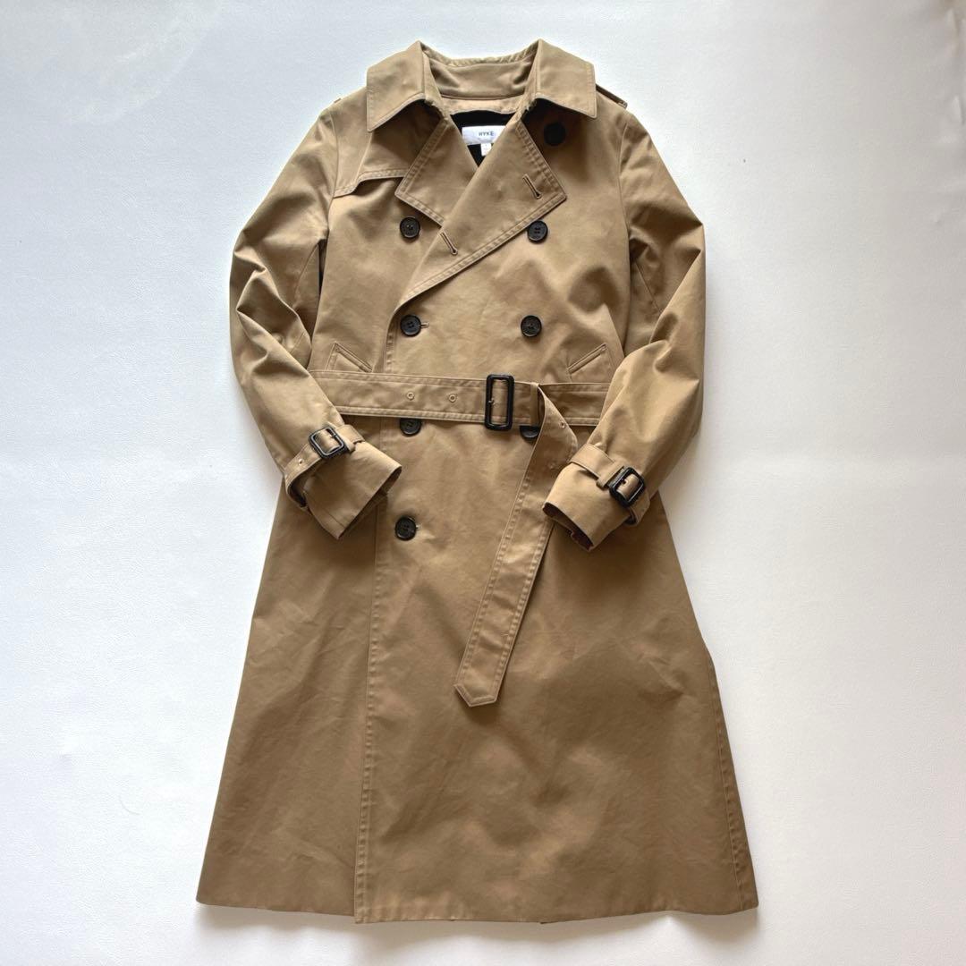 MEI 様！HYKE トレンチコート ライナー ベルト付 ロゴボタン　サイズ1