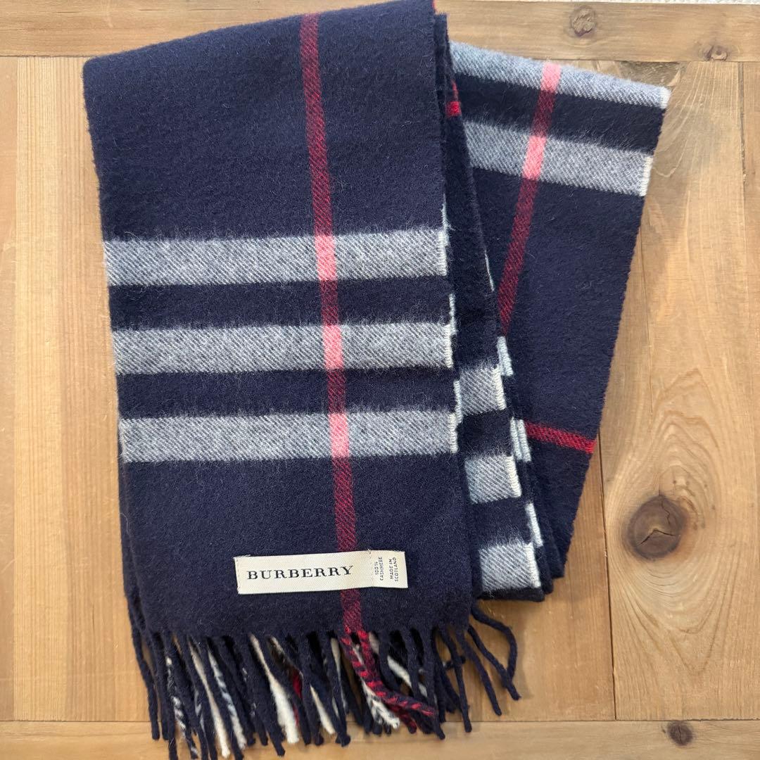 BURBERRY カシミア チェック柄 マフラー