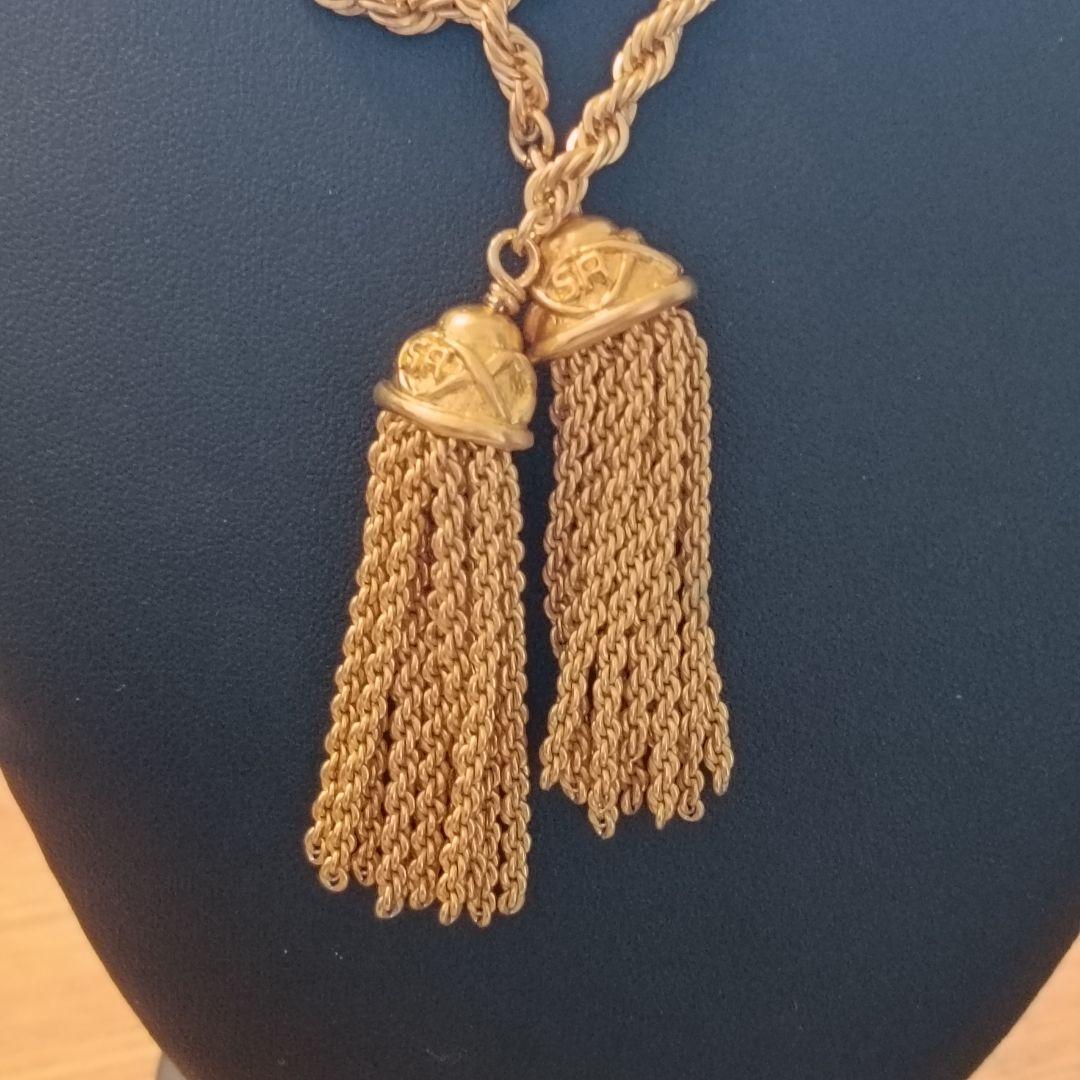 ソニアリキエル　ゴールド タッセルデザイン ロングネックレス