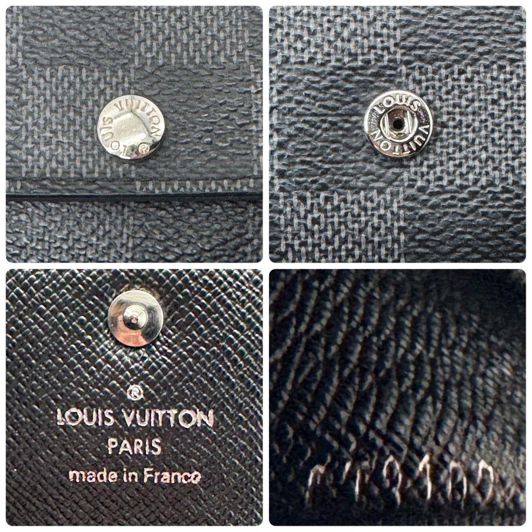 良品 ルイヴィトン ダミエグラフィット ミュルティクレ6 キーケース 鍵 6連