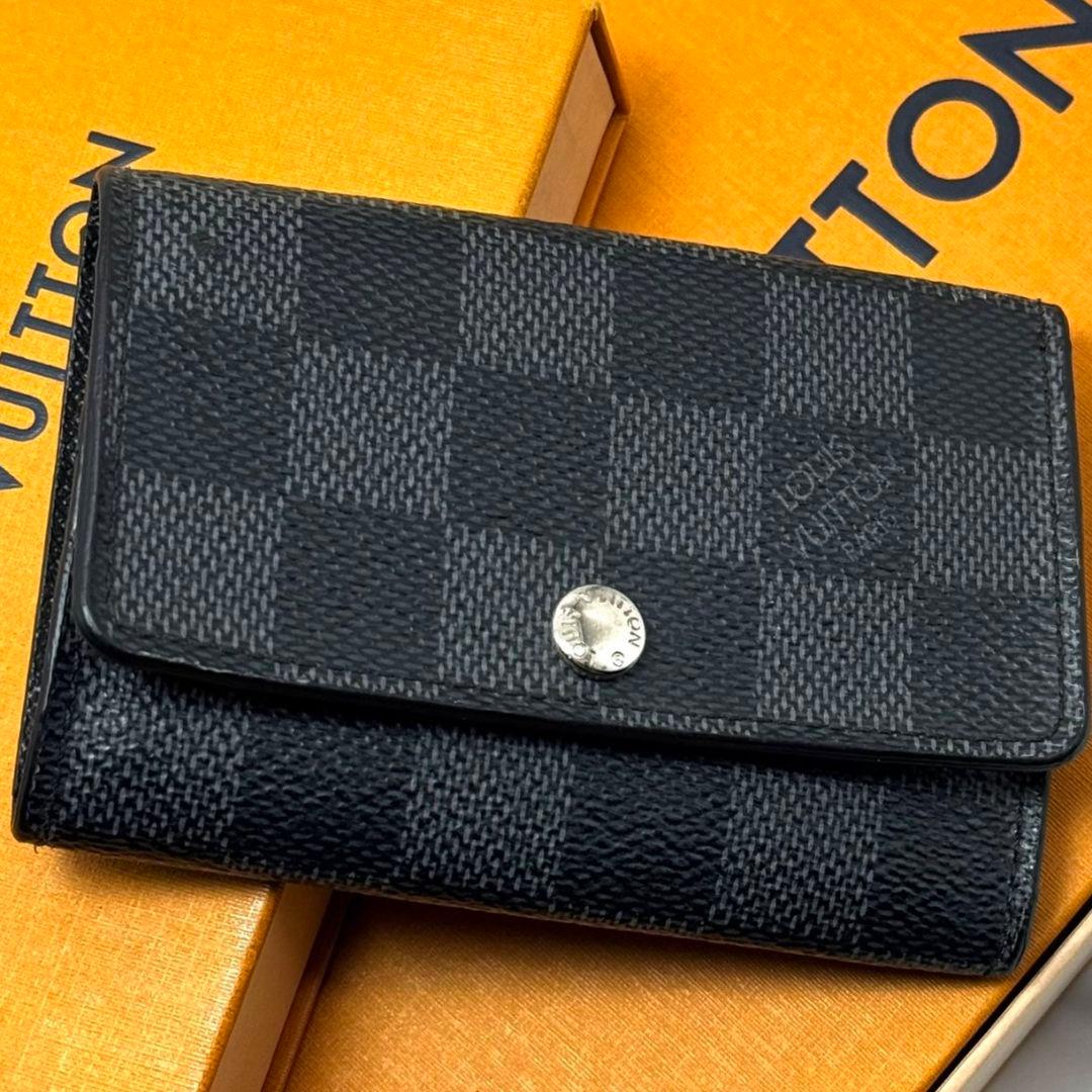 良品 ルイヴィトン ダミエグラフィット ミュルティクレ6 キーケース 鍵 6連