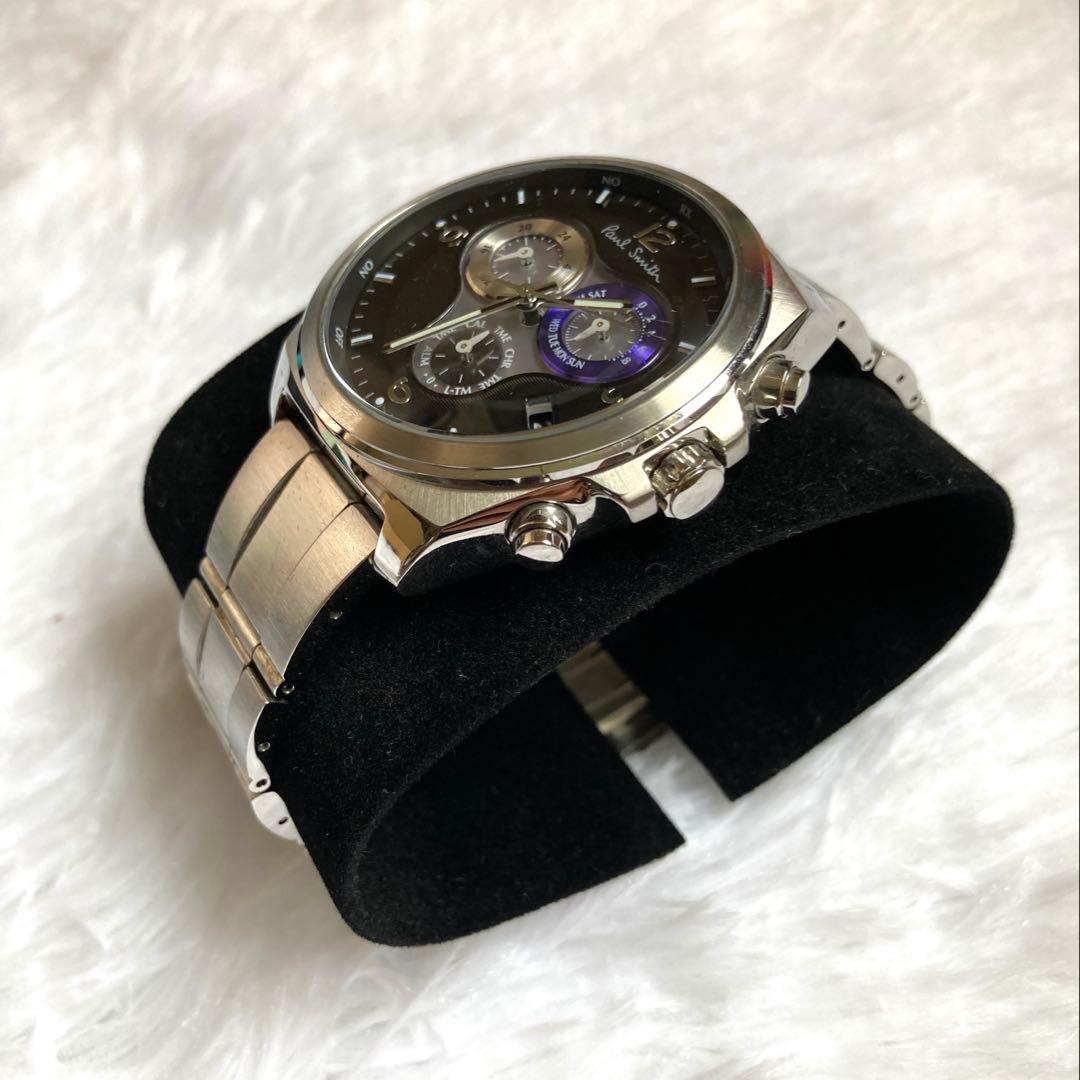 ポールスミス PaulSmith 電波ソーラー メンズ腕時計 クロノグラフ 希少