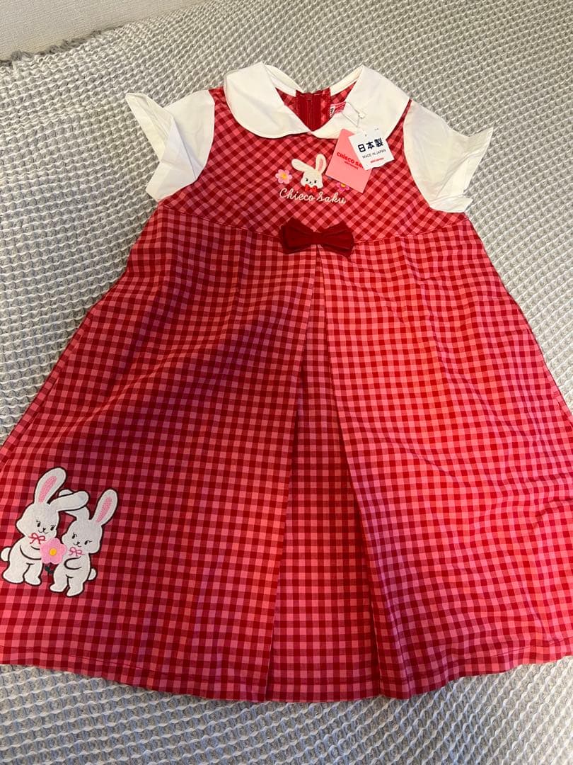 ミキハウス【チエコサク】半袖ワンピース 定価￥35200-新品未開封 2025