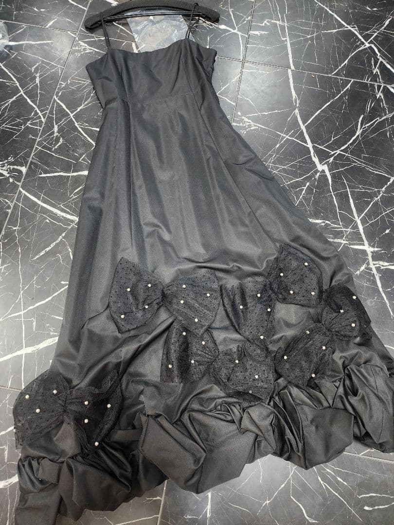 ROSY LUCE ブラック リボンドレス