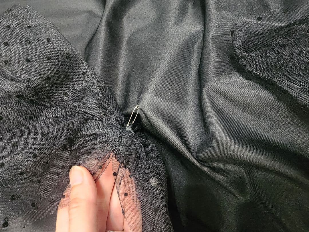 ROSY LUCE ブラック リボンドレス