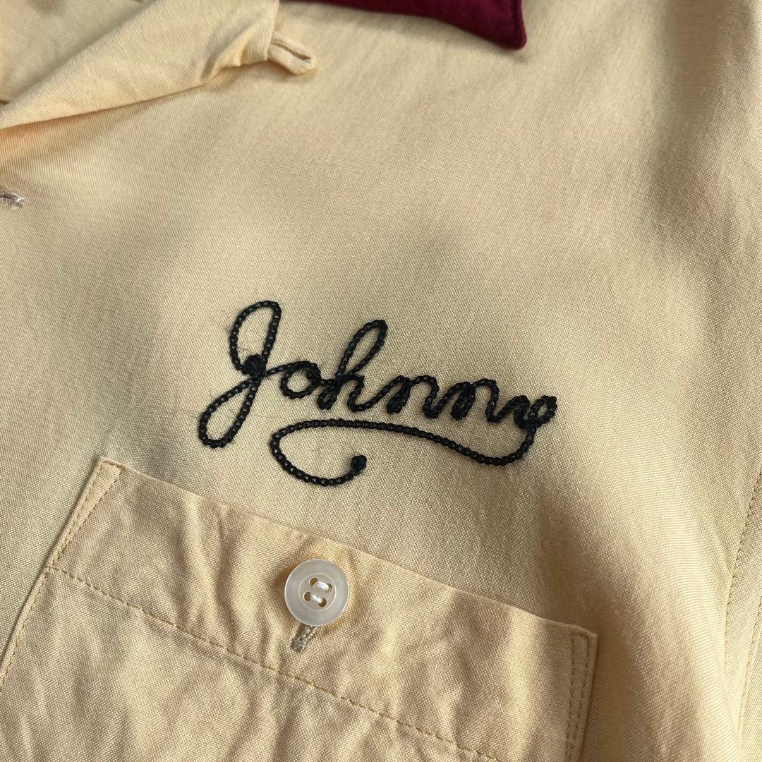 The Riviera ヴィンテージ 刺繍 ボーリングシャツ チェーンステッチ