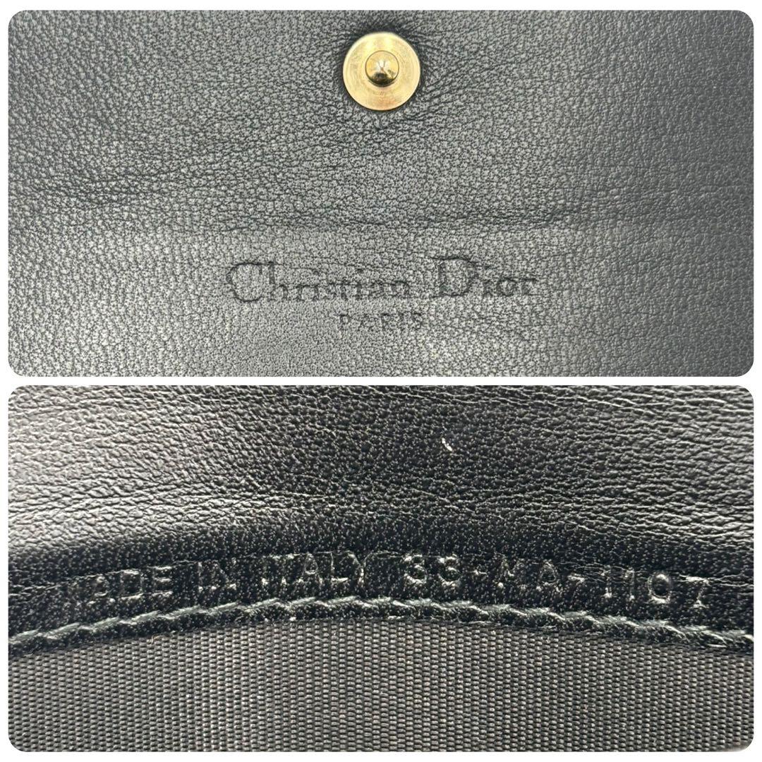 美品✨ディオール カナージュ チェーンウォレット レザー ブラック
