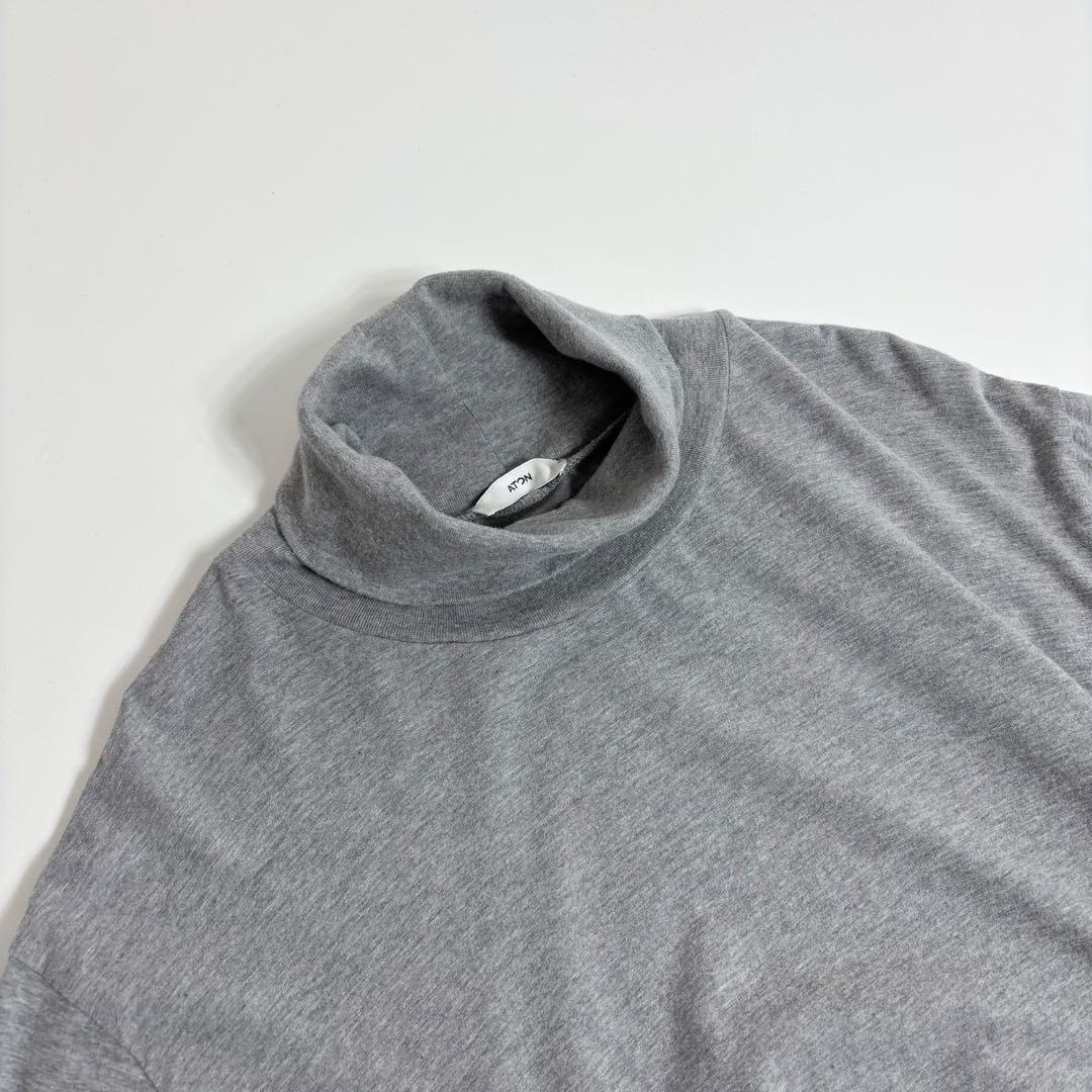 トップス ATON  SUVIN JERSEY HIGHNECK T-SHIRT