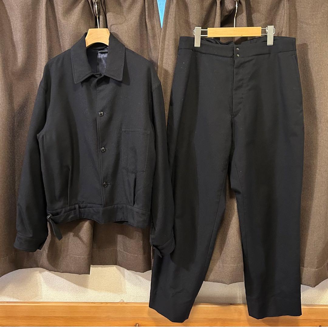 COMOLI 19AW ウールサージ ジャケット パンツ セットアップ
