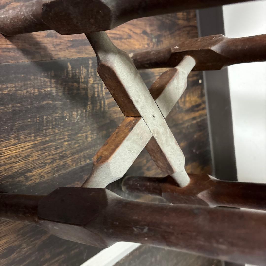 木製 椅子 2脚セット 昭和 学校 理科室 レトロ ヴィンテージ