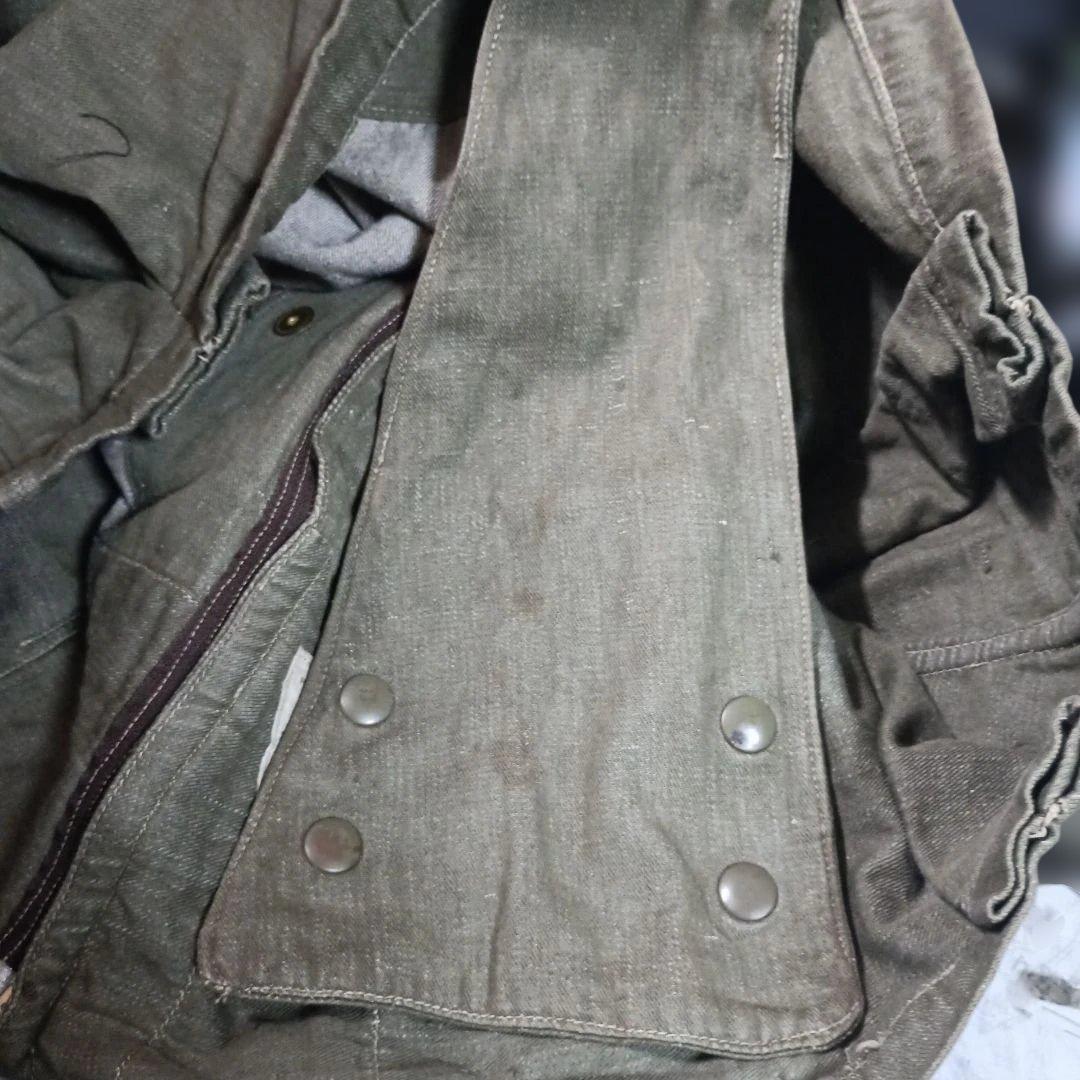 WW2英軍パラシュートオーバースモック　グリーンデニム　ビーバーディル1943
