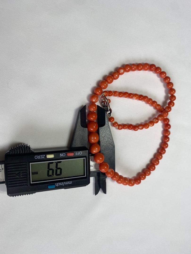 沖縄産珊瑚のネックレス 約40インチ