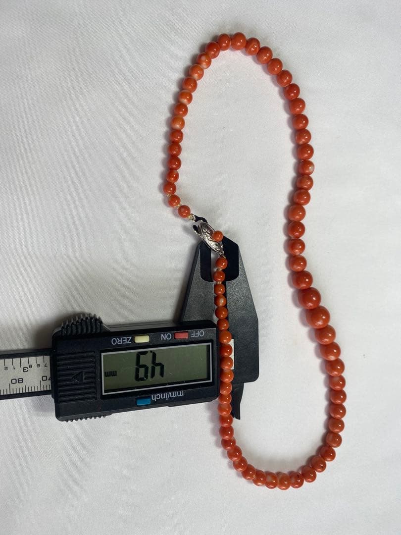 沖縄産珊瑚のネックレス 約40インチ