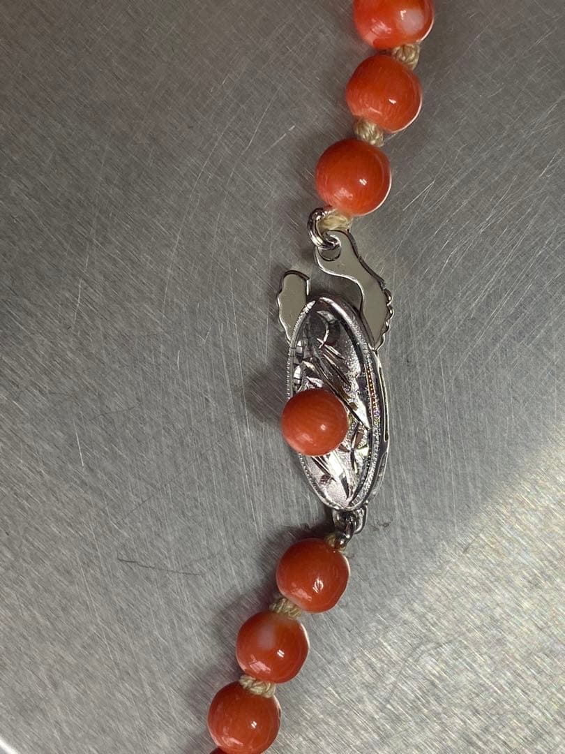 沖縄産珊瑚のネックレス 約40インチ