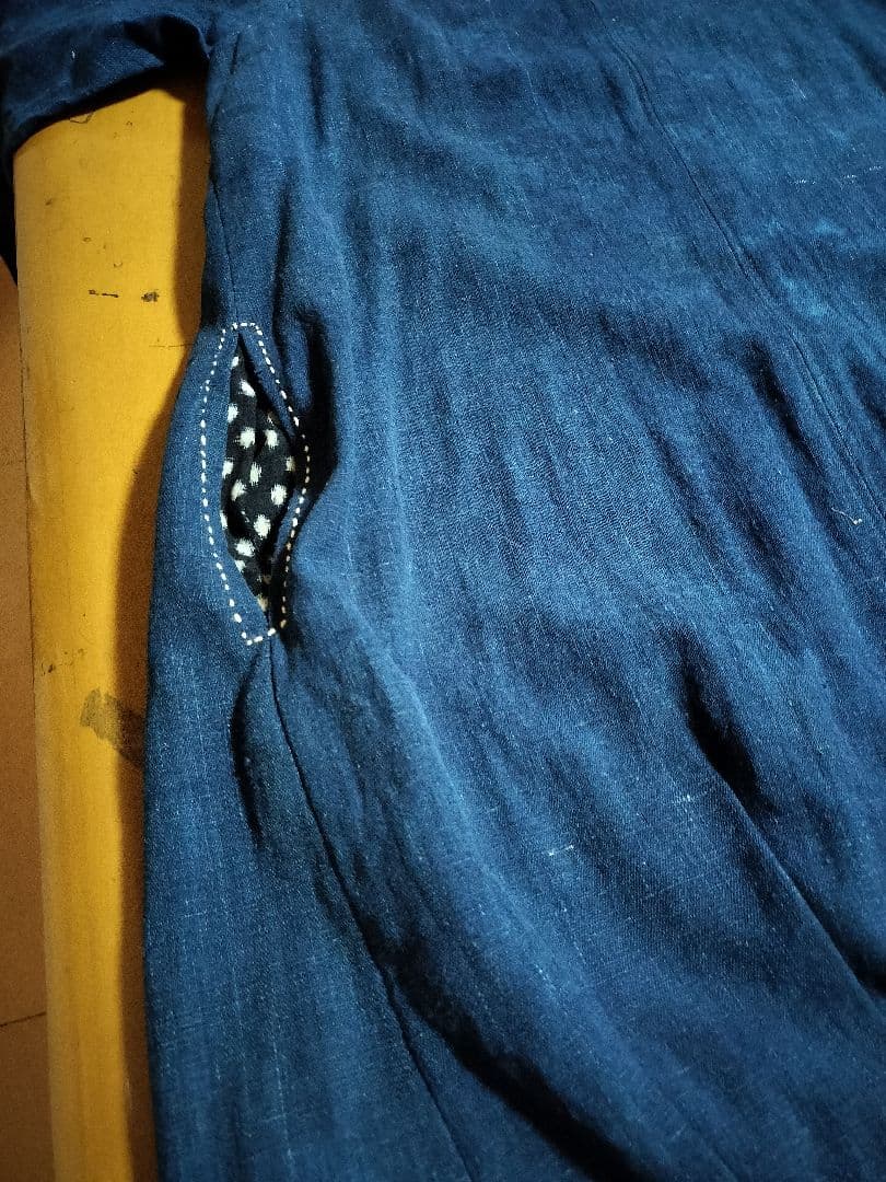 古布リメイク半袖ワンピース