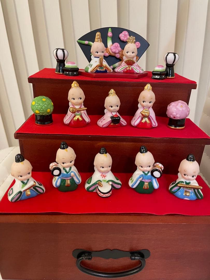 ローズオニール　キューピー　おひなさま3段飾り 　雛人形　ひな祭り　女の子　節句