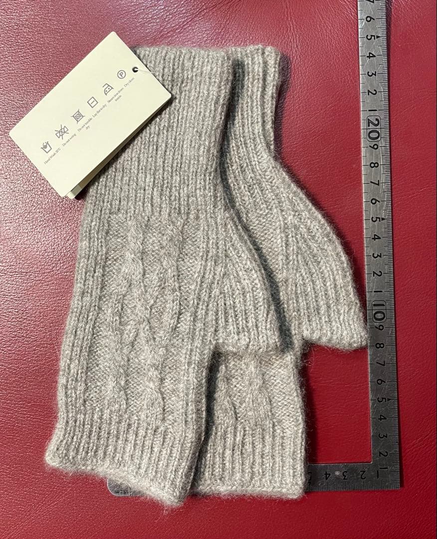 ヤクウール(ヤクダウン)100% ハンドウォーマー オーガニック　ブラウン色2点