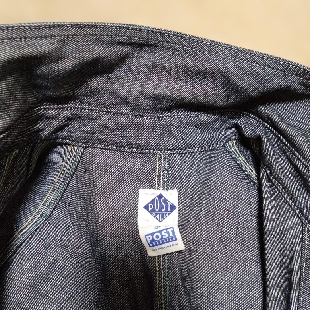 美品 アメリカ製 ポストオーバーオールズ デニムカバーオール Lサイズ