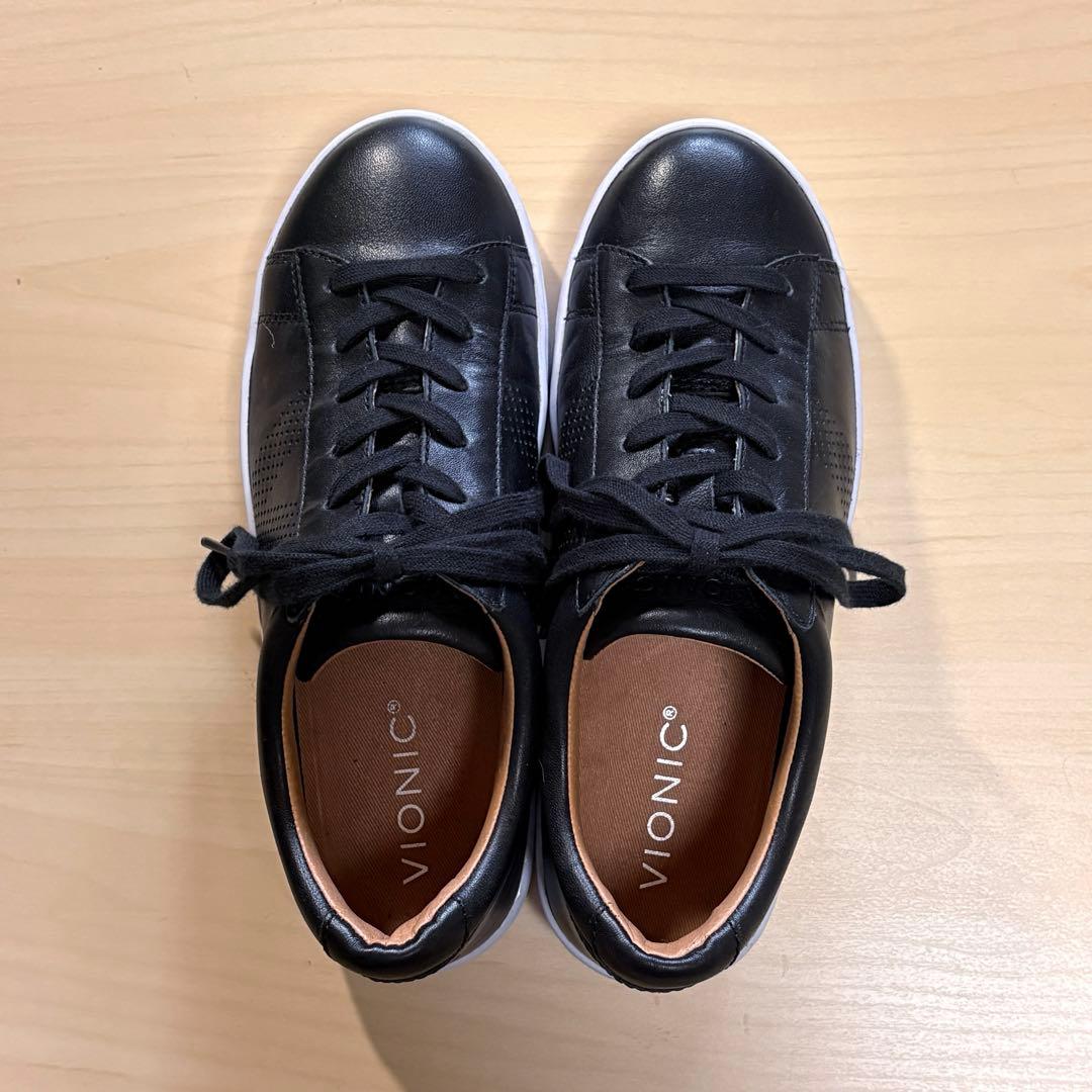 【美品】　VIONIC バイオニックHONEY レディーススニーカー　Vロゴ　黒
