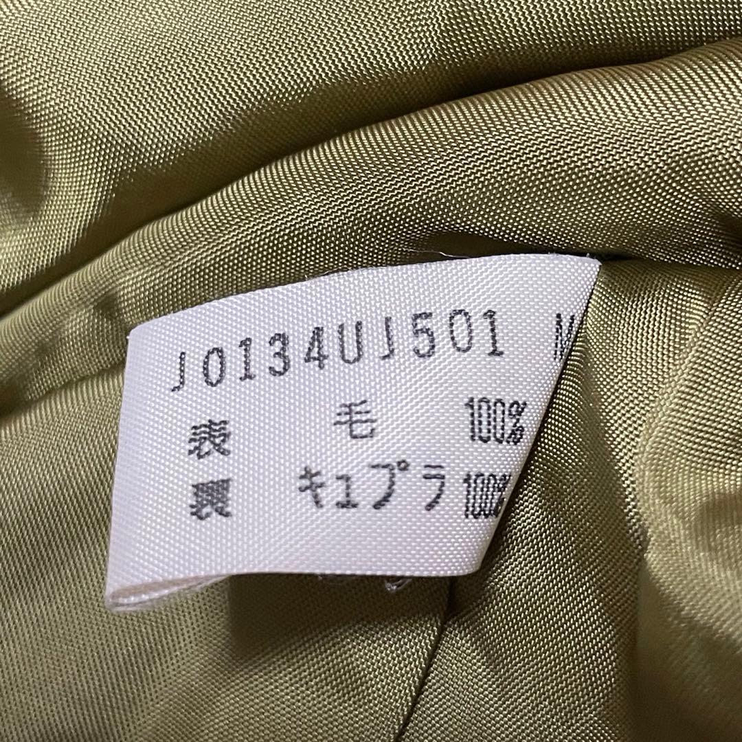 【希少】美品　ヨーガンレール　コート　ウール100 変形水玉　抹茶　お茶色⭐︎