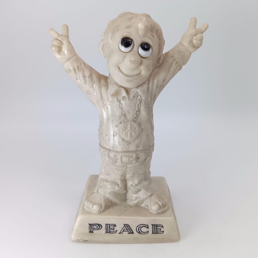 4体セット　70's メッセージドール ピースマーク シリースカルプス