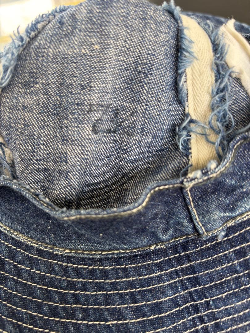 40s M37デニムハット ヴィンテージ オリジナル 実物 大きめサイズ