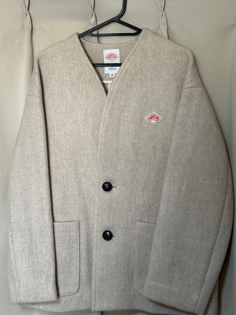DANTON ダントン ウールモッサ ノーカラージャケット 36