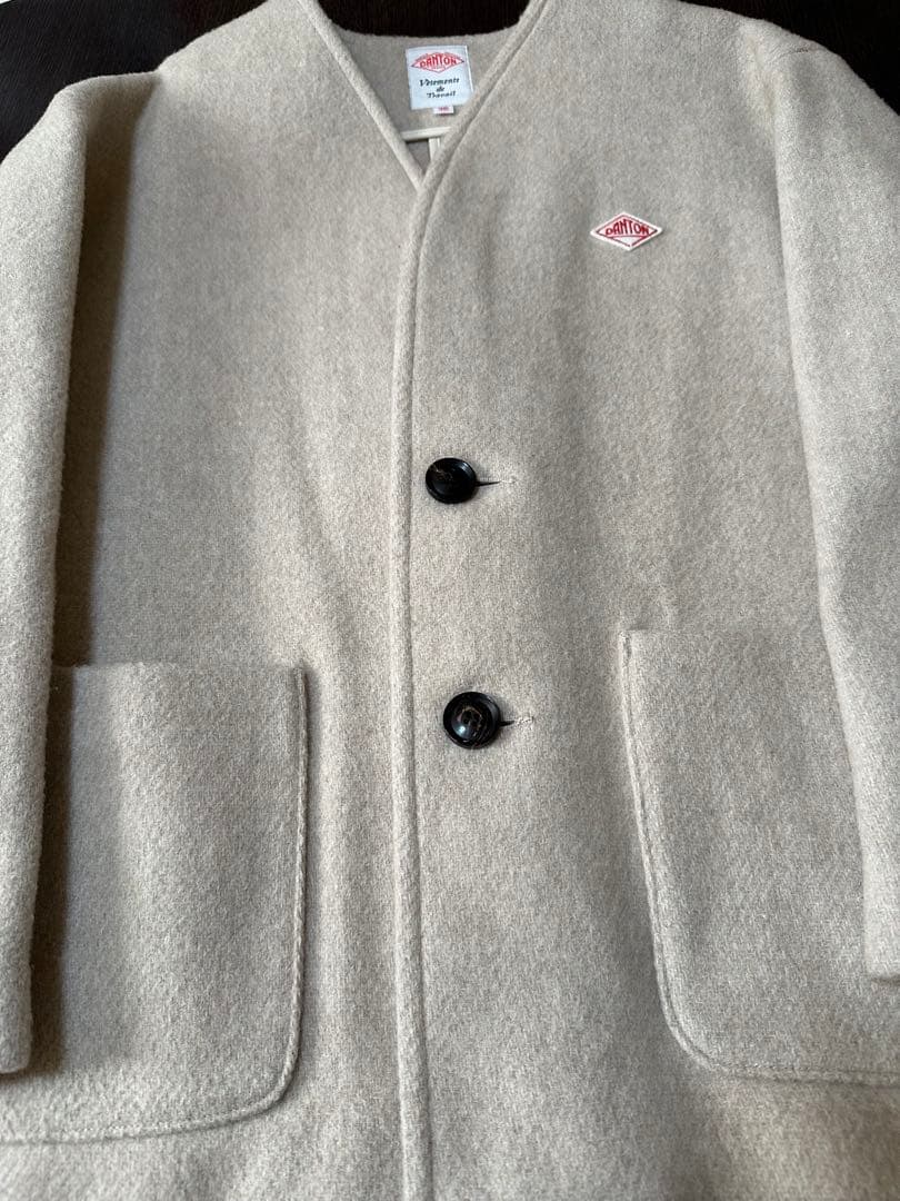 DANTON ダントン ウールモッサ ノーカラージャケット 36