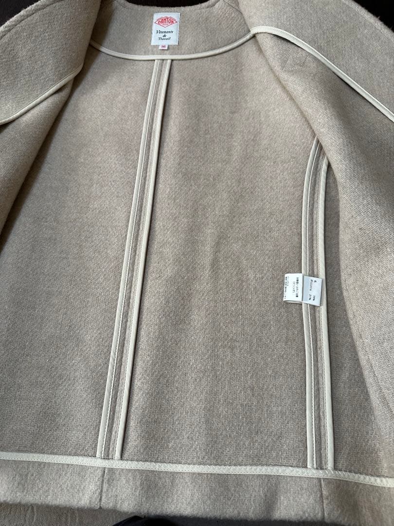 DANTON ダントン ウールモッサ ノーカラージャケット 36